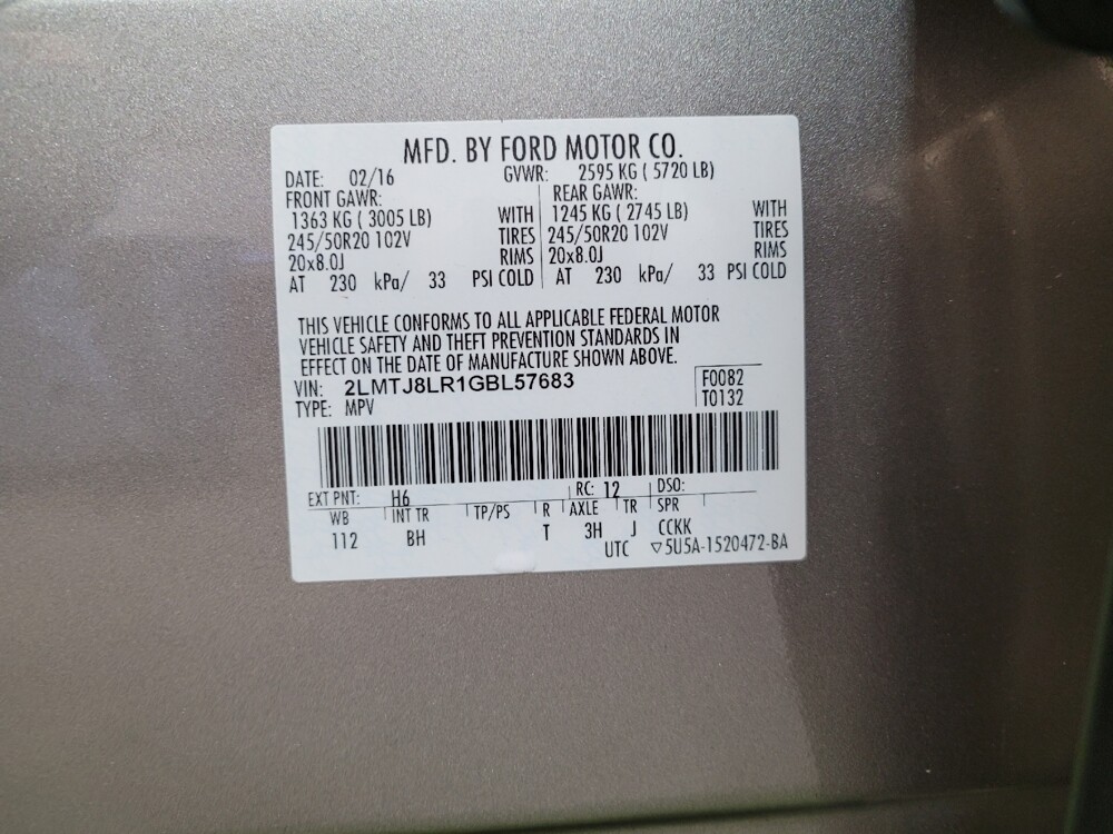 2016 Lincoln MKX in Toledo, OH 43617 - 18096611 33