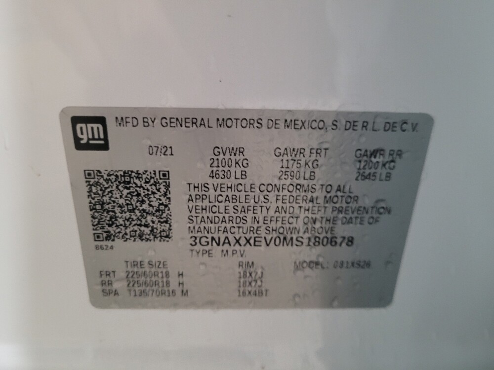 2021 Chevrolet Equinox in New Castle, DE 19720 - 18096634 33