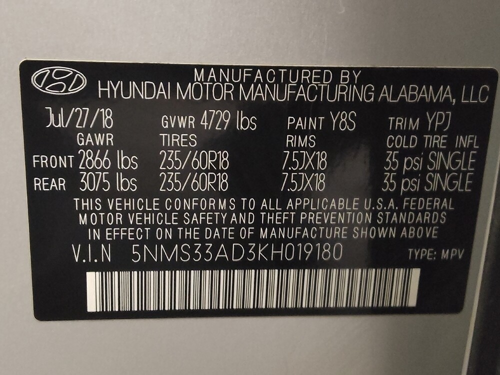 2019 Hyundai Santa Fe in Houston, TX 77060 - 18096670 33