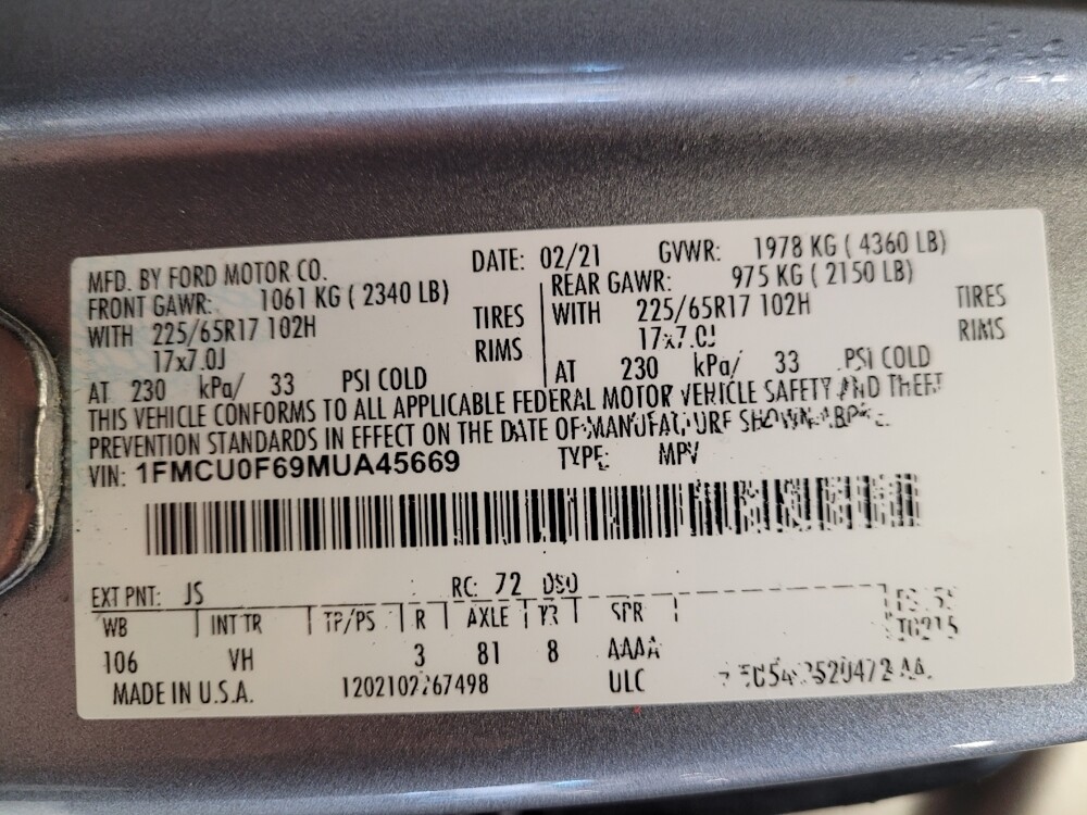 2021 Ford Escape in Riverside, CA 92504 - 18096671 33