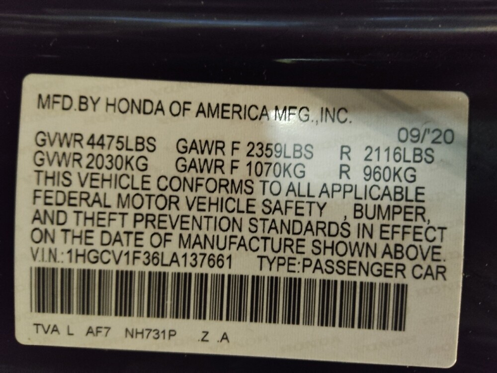 2020 Honda Accord in Greenville, SC 29607 - 18096690 33