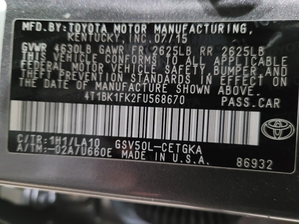 2015 Toyota Camry in Williamstown, NJ 8094 - 18096794 33