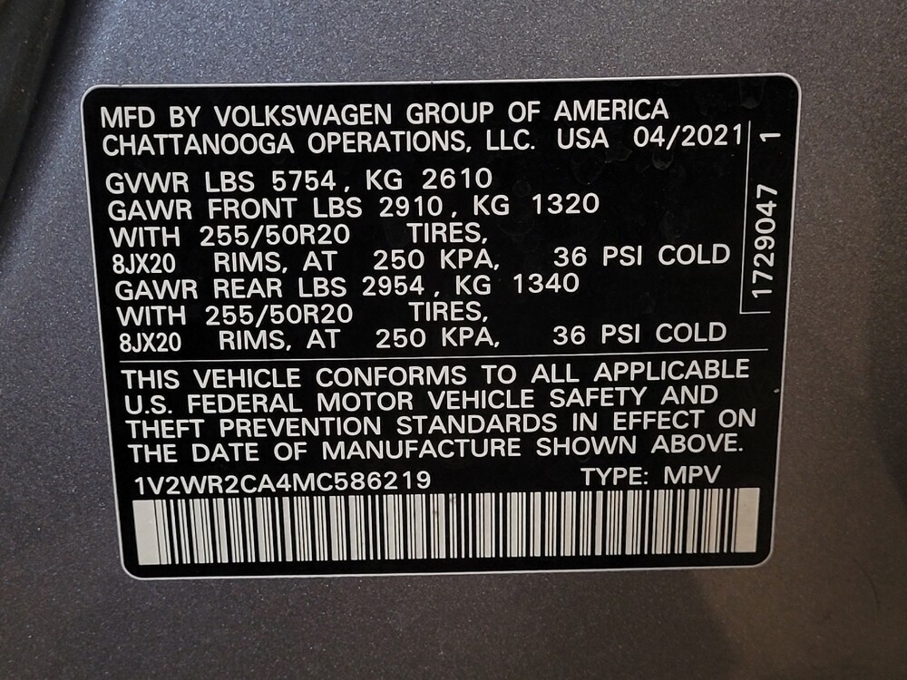 2021 Volkswagen Atlas in Jacksonville, FL 32210 - 18096797 33