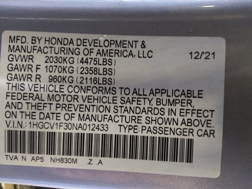 2022 Honda Accord in Jackson, MS 39211 - 18096843 33