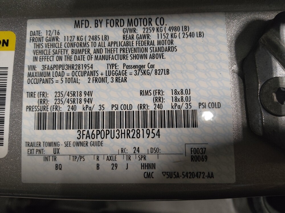 2017 Ford Fusion in Jacksonville, FL 32210 - 18096848 33