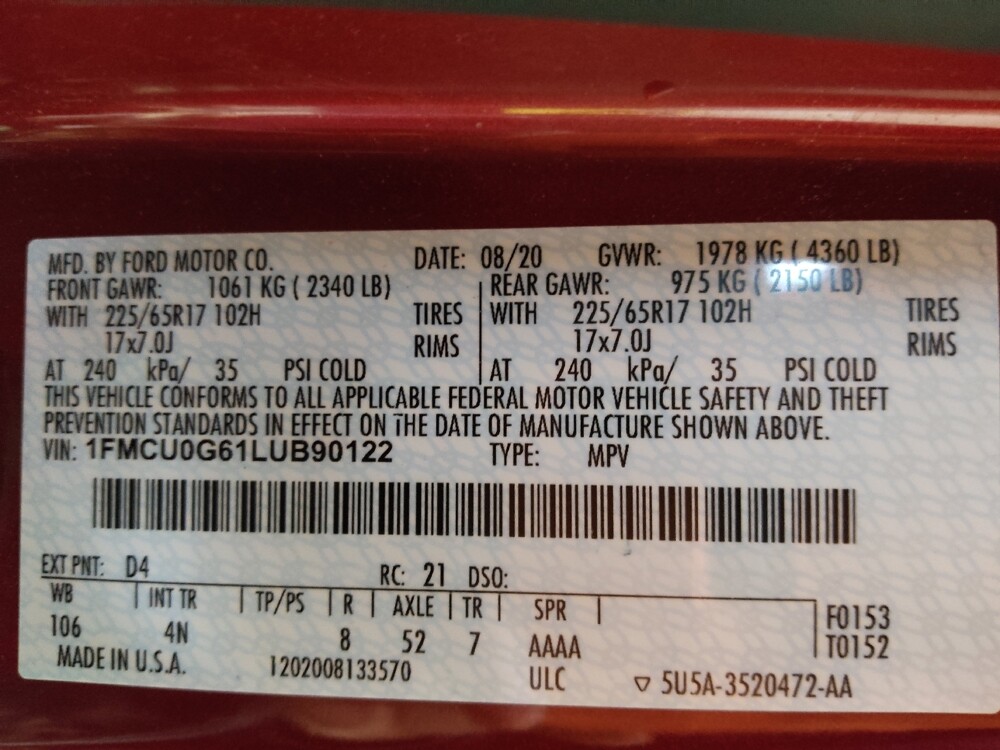 2020 Ford Escape in Charlotte, NC 28213 - 18096857 33