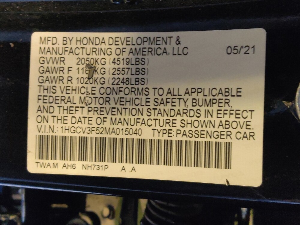 2021 Honda Accord in Albuquerque, NM 87123 - 18096890 33