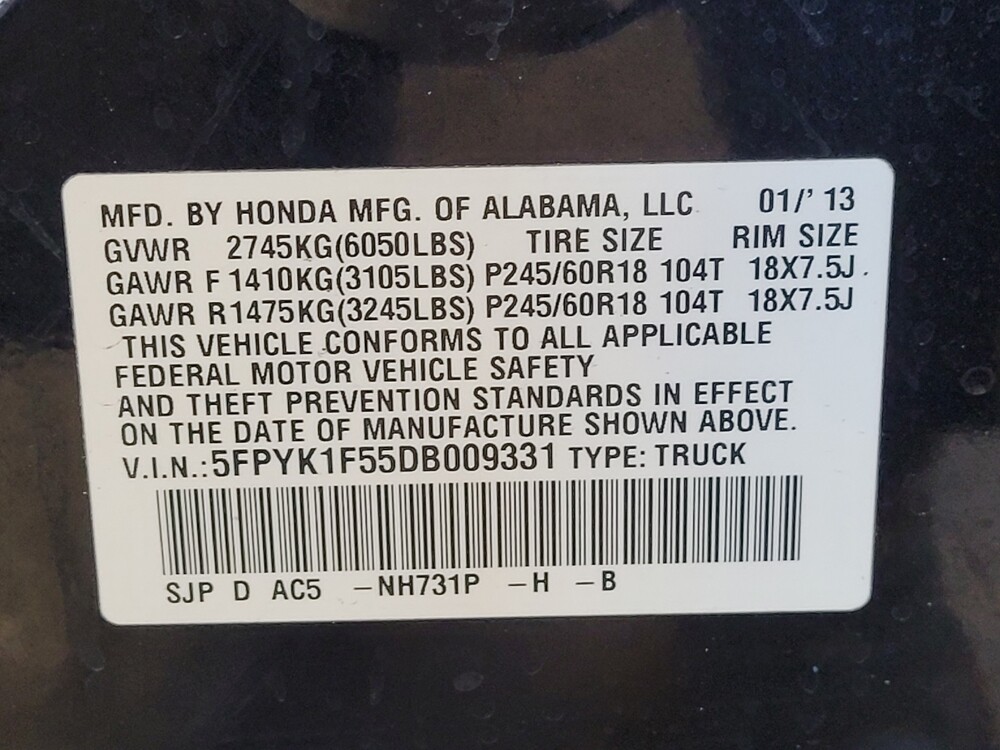 2013 Honda Ridgeline in Jacksonville, FL 32225 - 18096899 33