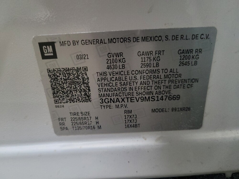 2021 Chevrolet Equinox in Williamstown, NJ 8094 - 18096901 33