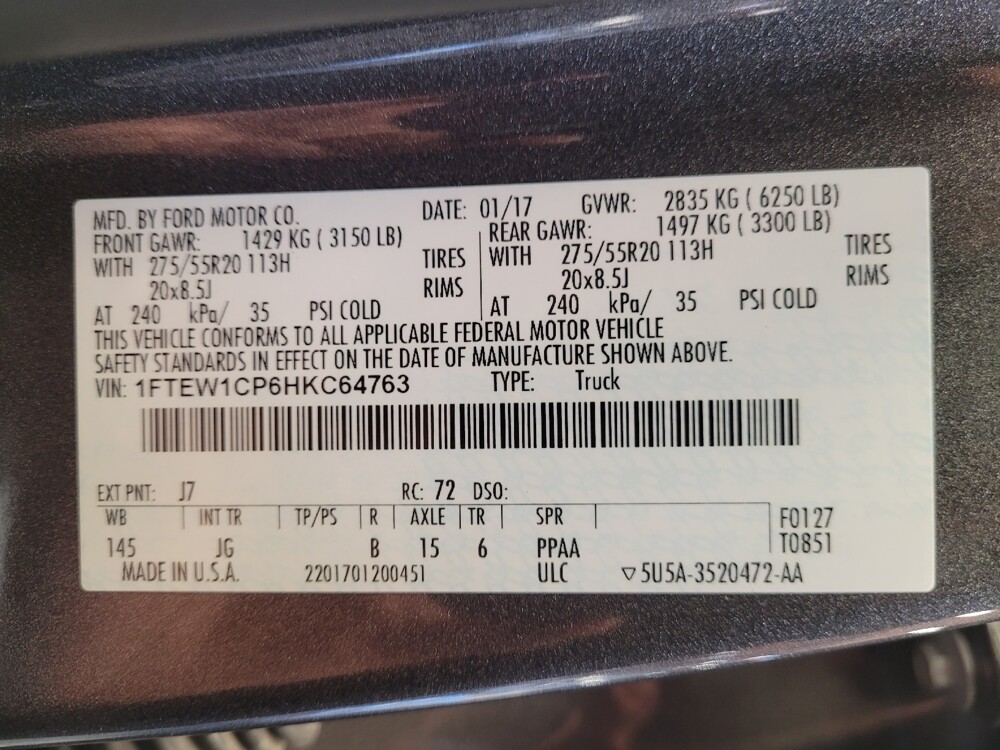 2017 Ford F150 in Downey, CA 90241 - 18096965 33