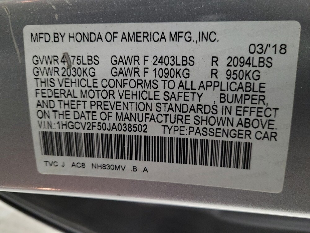 2018 Honda Accord in Montclair, CA 91763 - 18097091 33