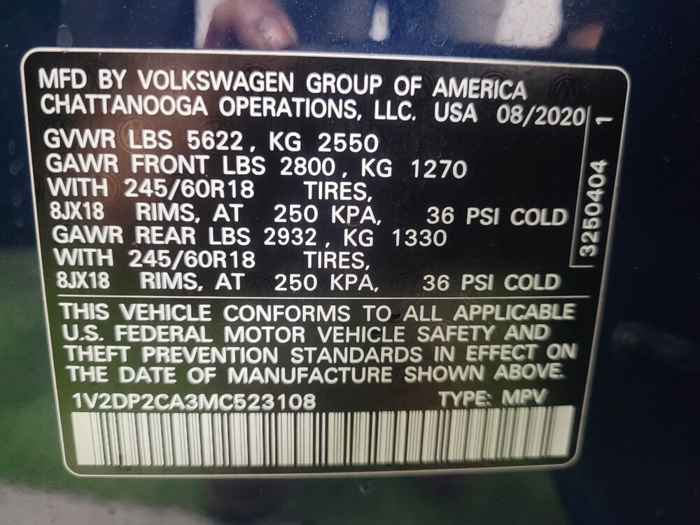 2021 Volkswagen Atlas in Athens, GA 30606 - 18097109 33