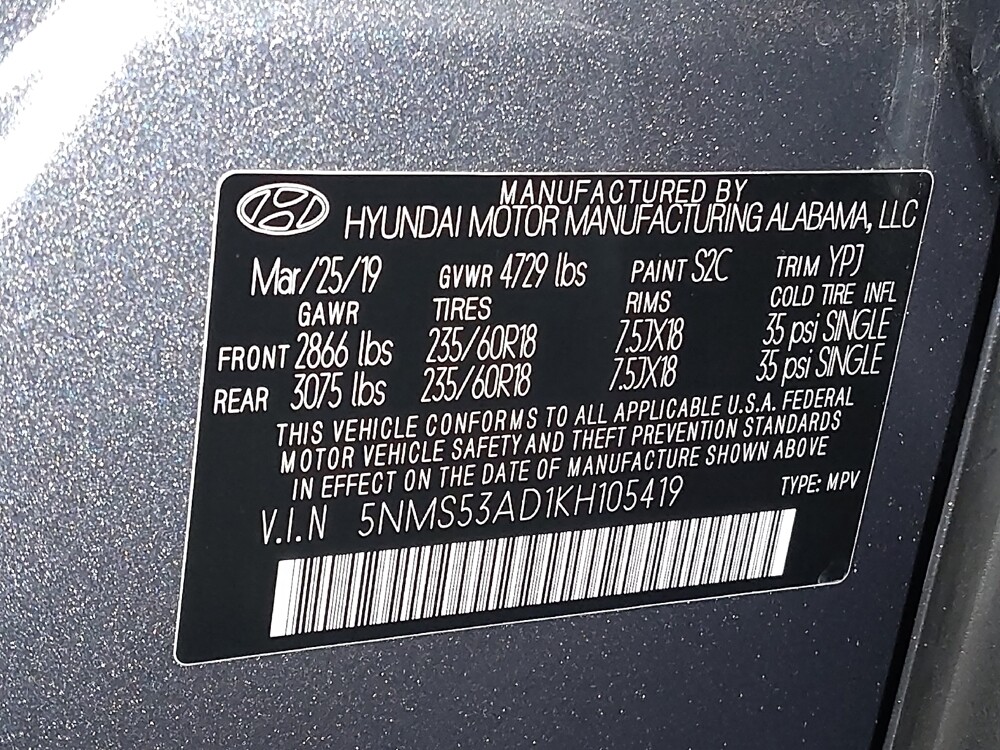 2019 Hyundai Santa Fe in Oklahoma City, OK 73139 - 18097116 33