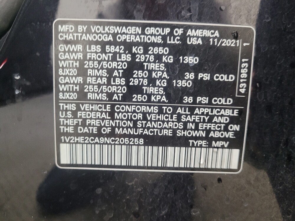 2022 Volkswagen Atlas in Highland, IN 46322 - 18097118 33