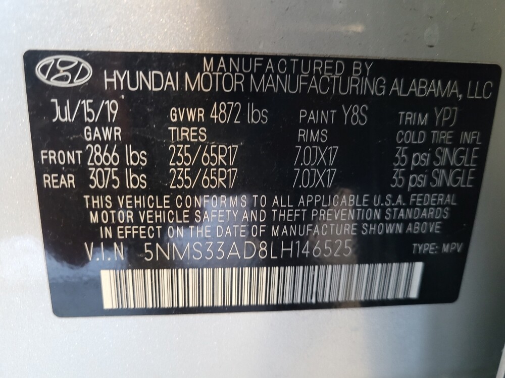 2020 Hyundai Santa Fe in Sanford, FL 32773 - 18097128 33