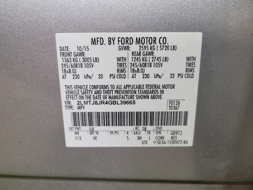 2016 Lincoln MKX in Fairfield, OH 45014 - 18097148 33