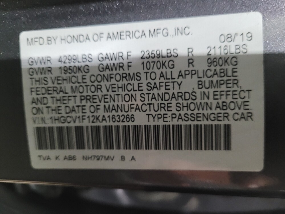 2019 Honda Accord in Temple Hills, MD 20746 - 18097172 33