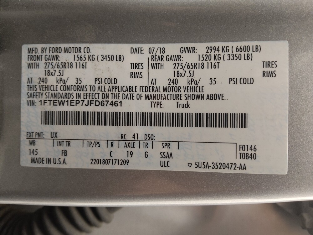 2018 Ford F150 in Colorado Springs, CO 80909 - 18097363 33