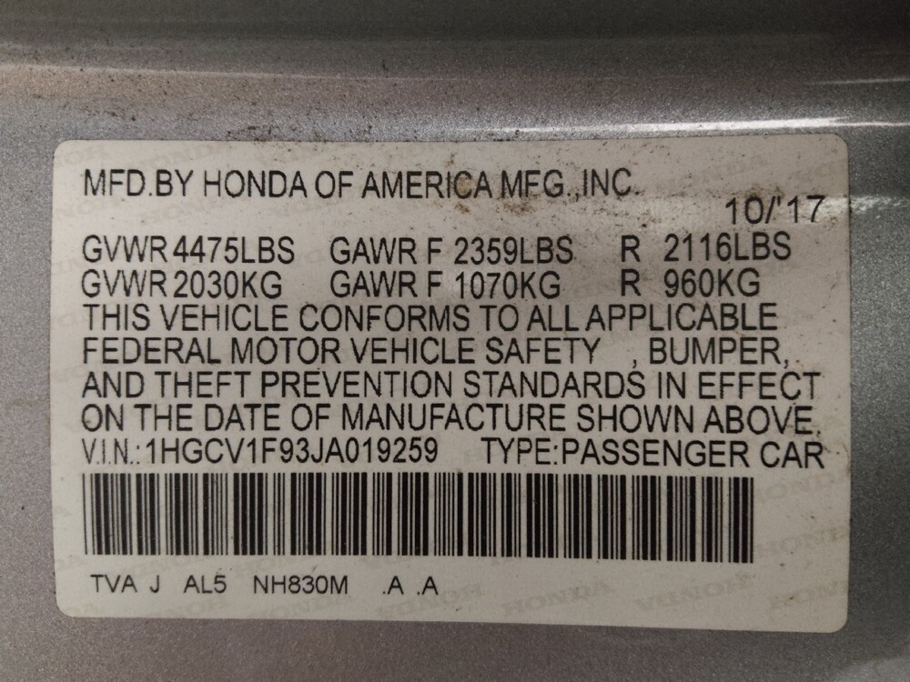 2018 Honda Accord in Augusta, GA 30907 - 18097379 33