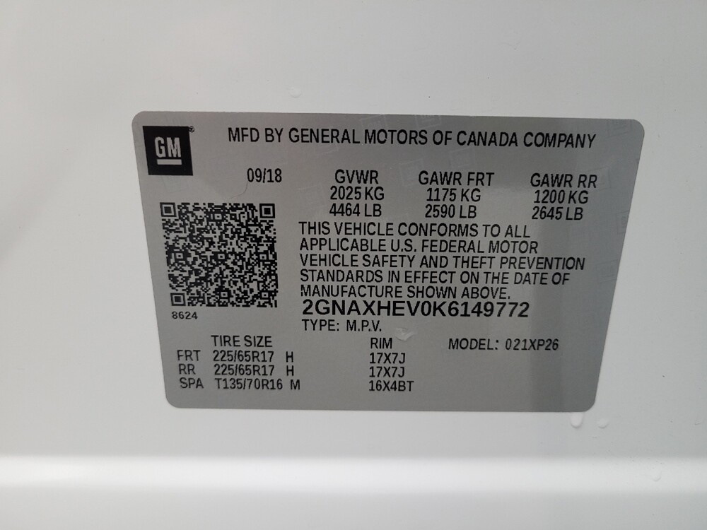 2019 Chevrolet Equinox in Maple Heights, OH 44137 - 18097406 33