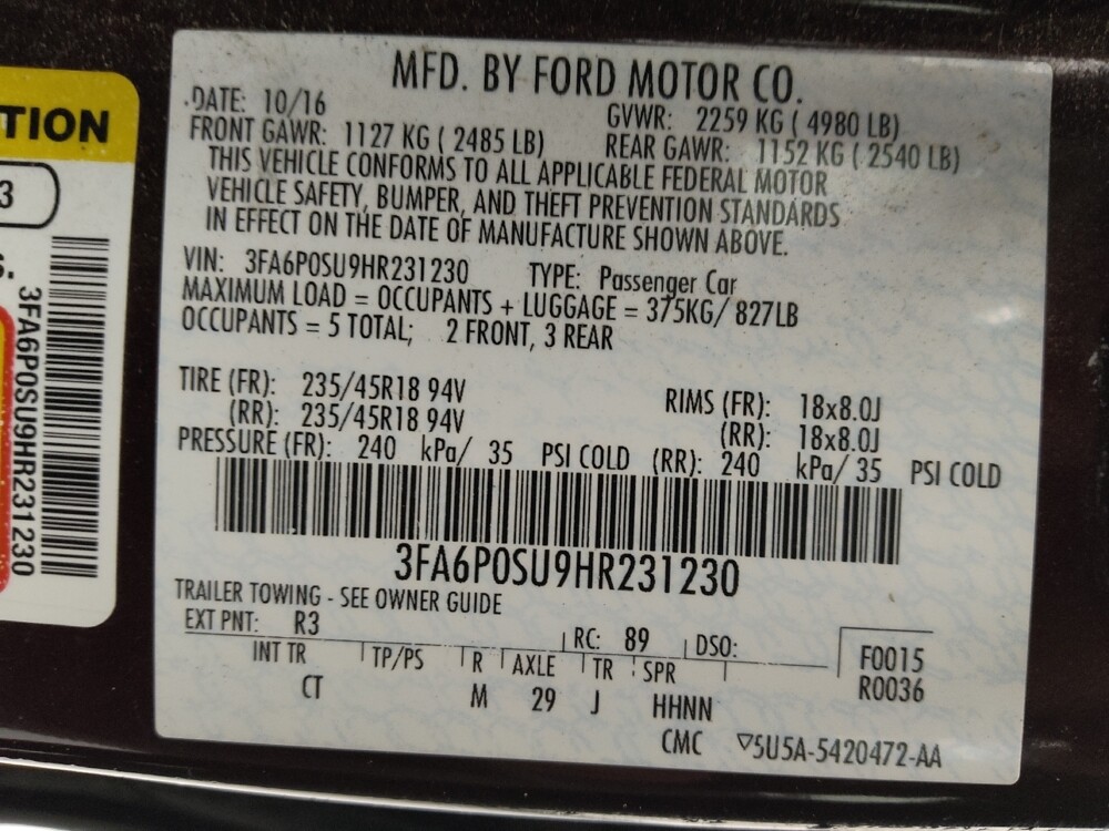 2017 Ford Fusion in Topeka, KS 66611 - 18097427 33
