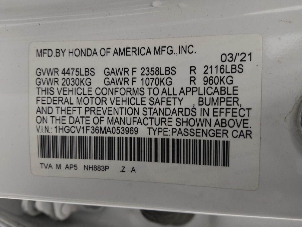 2021 Honda Accord in Independence, MO 64055 - 18097429 33