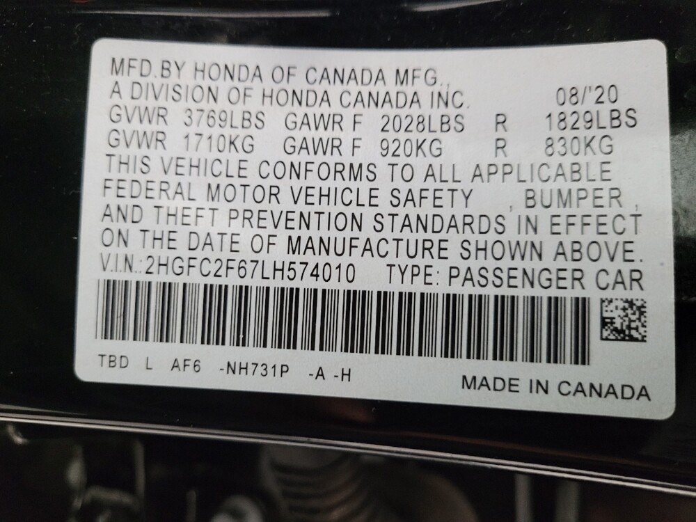 2020 Honda Civic in Glendale, AZ 85301 - 18097450 33