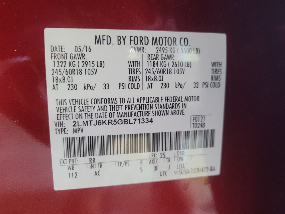 2016 Lincoln MKX in Morrow, GA 30260 - 18097472 33