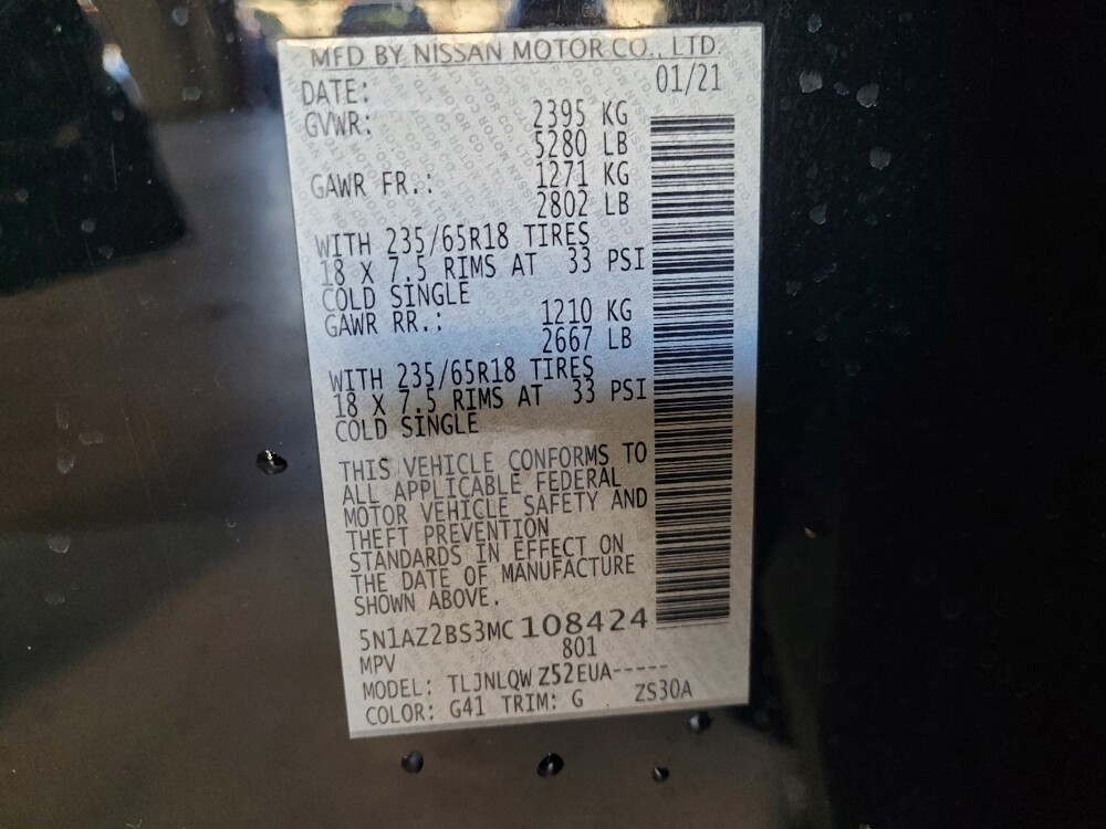 2021 Nissan Murano in Lauderdale Lakes, FL 33313 - 18097477 33