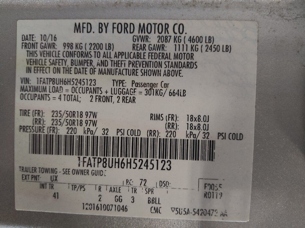 2017 Ford Mustang in Lauderdale Lakes, FL 33313 - 18097529 33