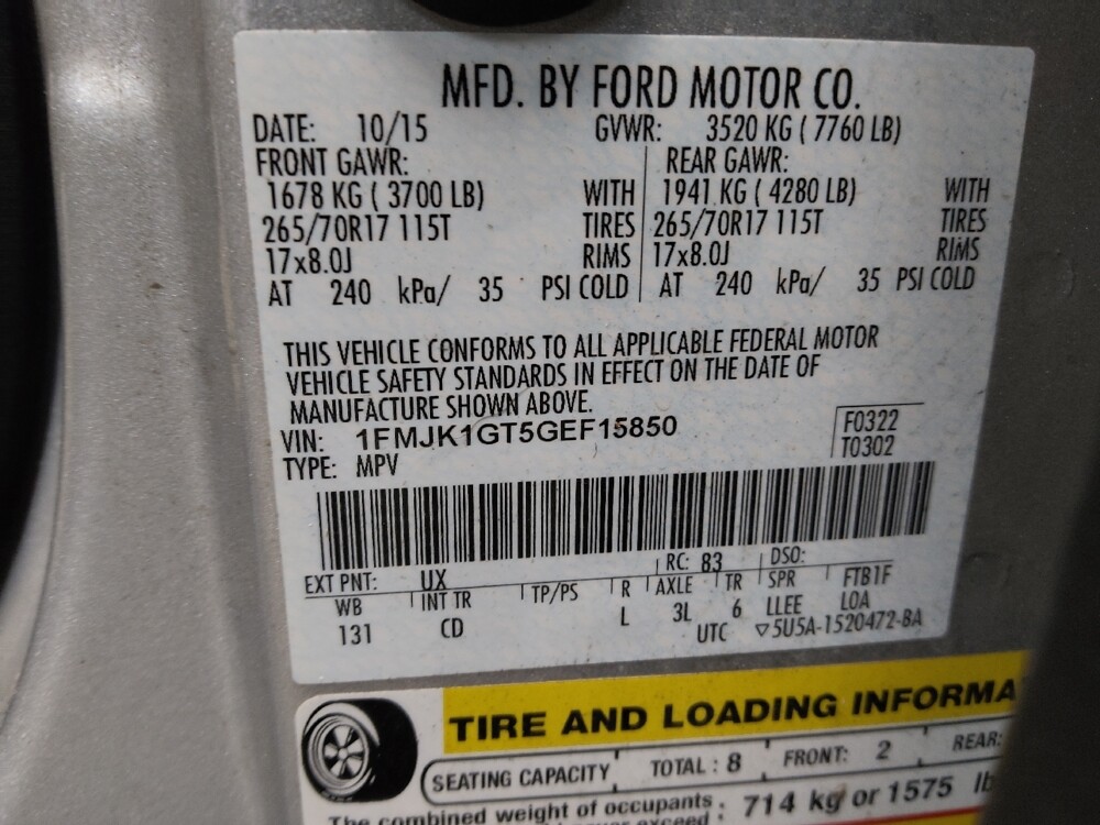 2016 Ford Expedition EL in Stone Mountain, GA 30083 - 18097588 33