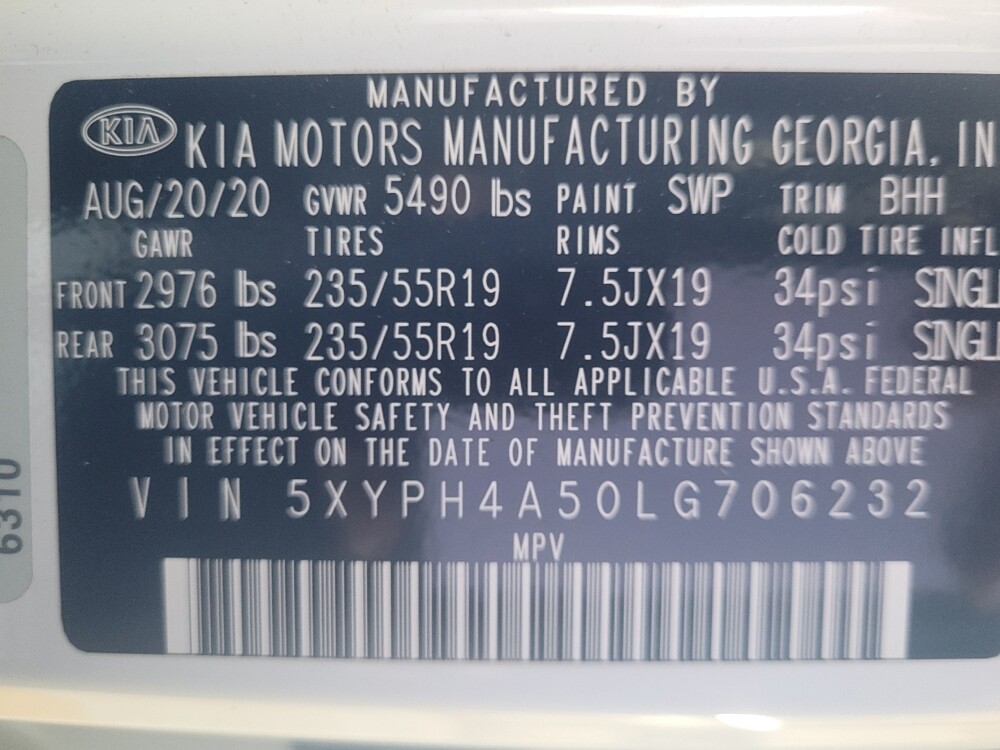 2020 Kia Sorento in Union City, GA 30291 - 18097610 33