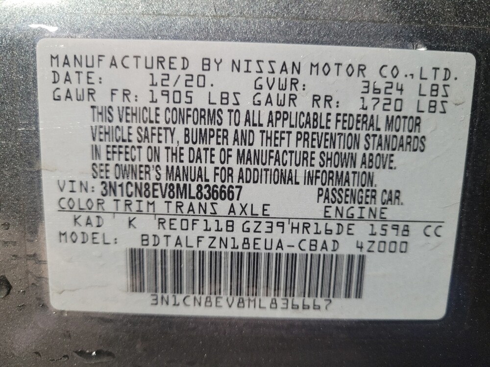 2021 Nissan Versa in Tallahassee, FL 32304 - 18097666 33