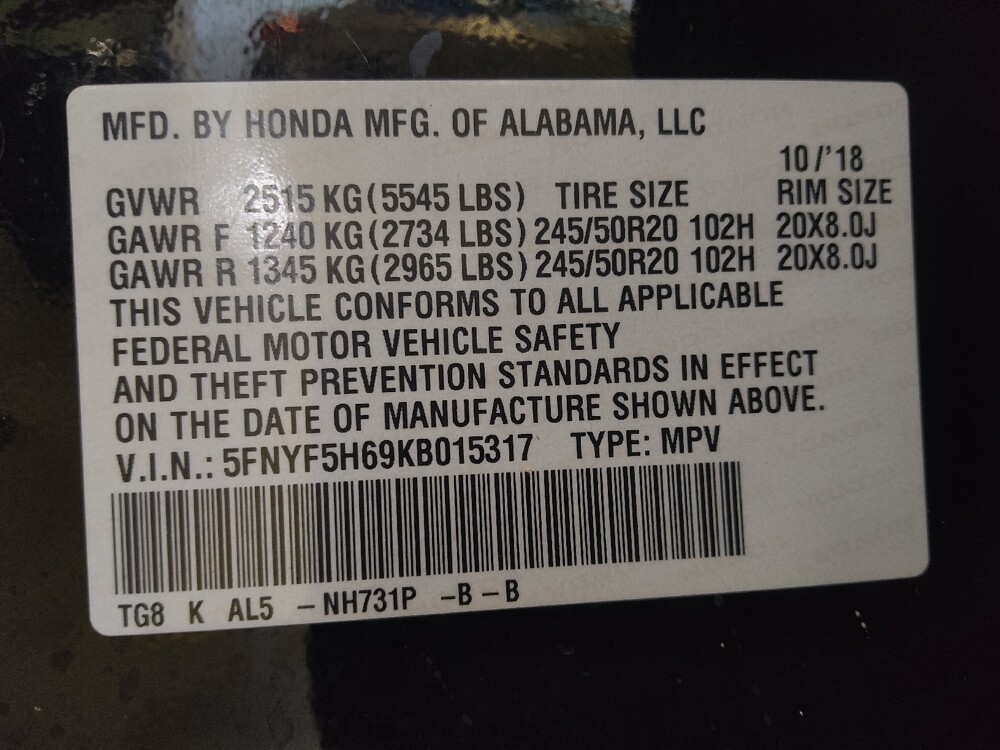 2019 Honda Pilot in Orlando, FL 32808 - 18097710 33