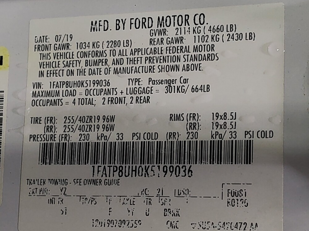 2019 Ford Mustang in Conway, SC 29526 - 18097735 33