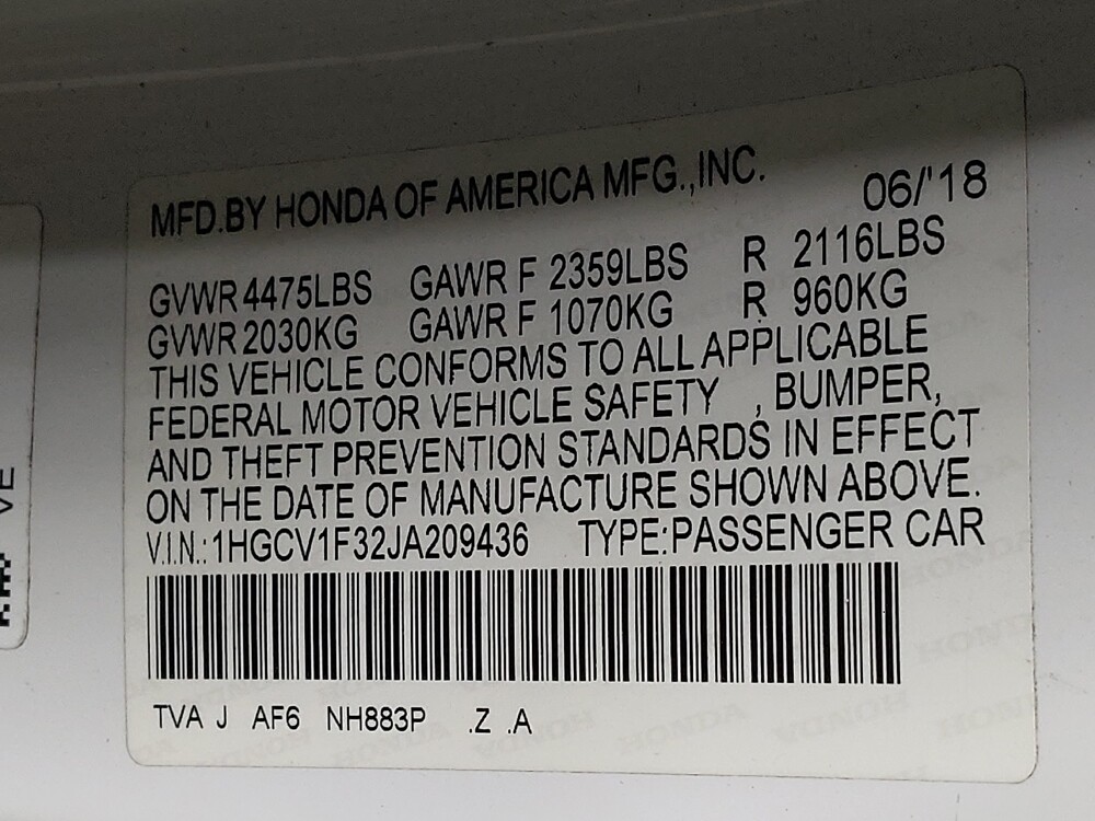 2018 Honda Accord in Raleigh, NC 27604 - 18097736 33