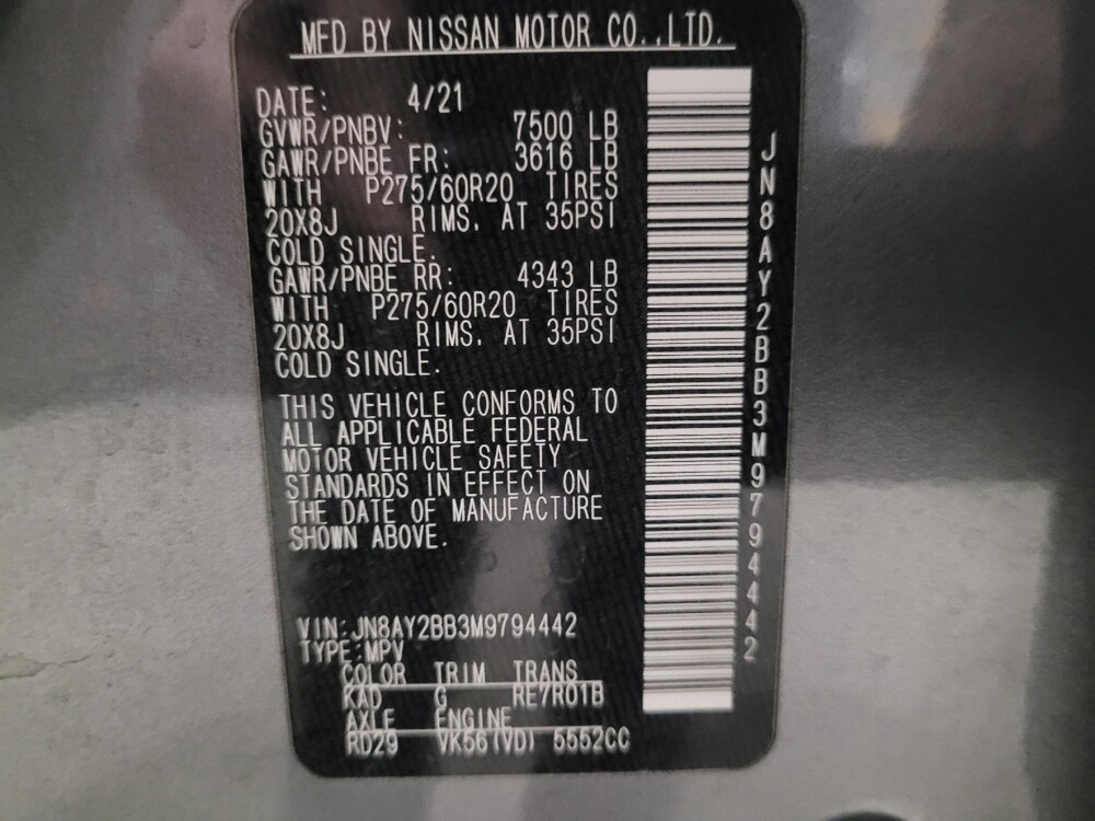 2021 Nissan Armada in Laurel, MD 20724 - 18097832 33