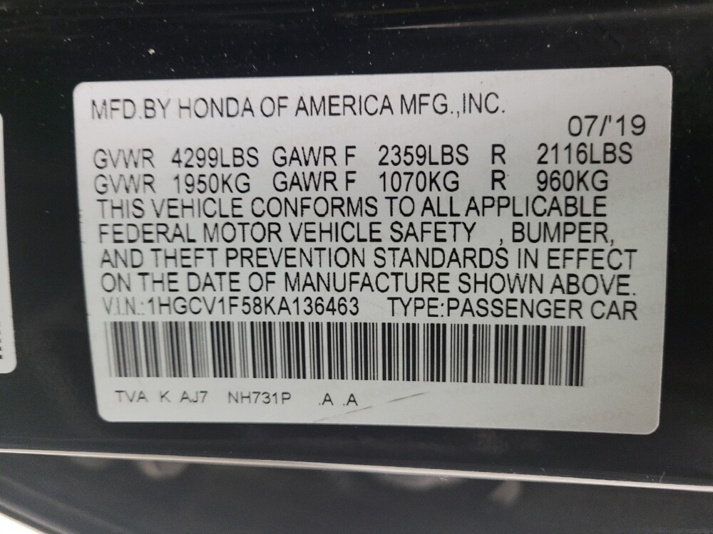2019 Honda Accord in St. Louis, MO 63125 - 18097854 33