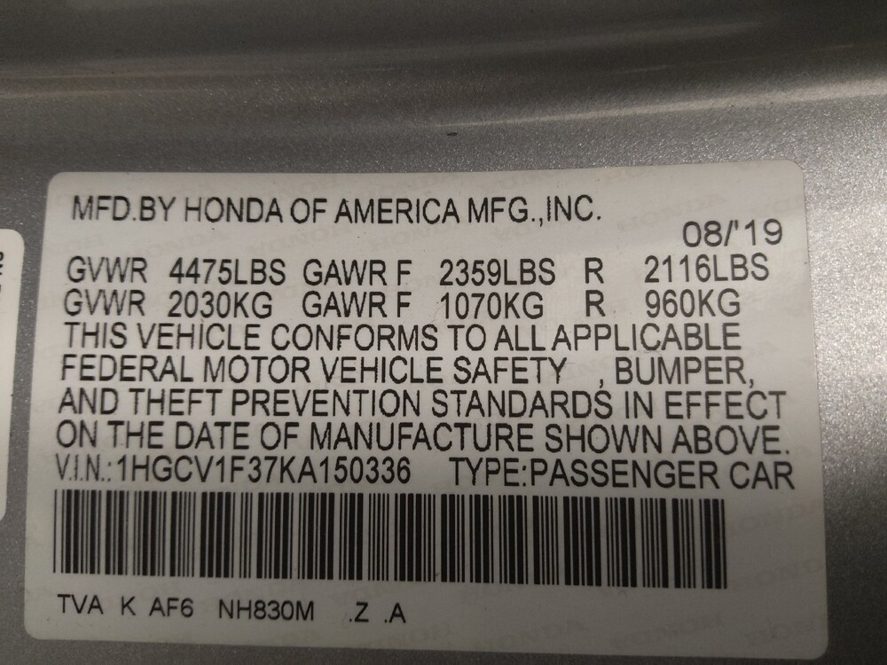 2019 Honda Accord in Lewisville, TX 75067 - 18097929 33