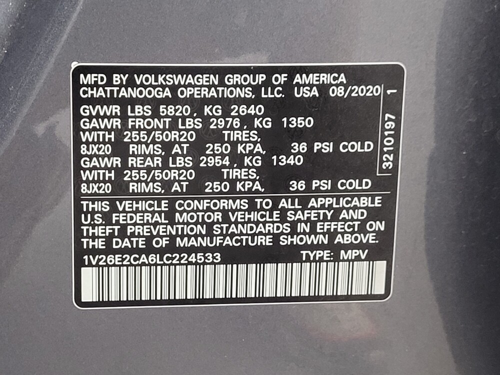 2020 Volkswagen Atlas in Madison, TN 37115 - 18098039 33