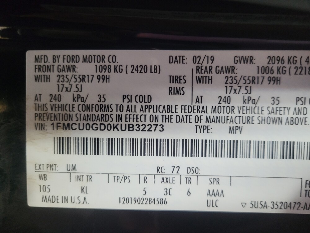 2019 Ford Escape in Augusta, GA 30907 - 18098043 33