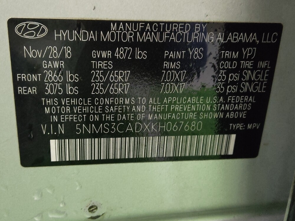 2019 Hyundai Santa Fe in Columbia, SC 29210 - 18098096 33