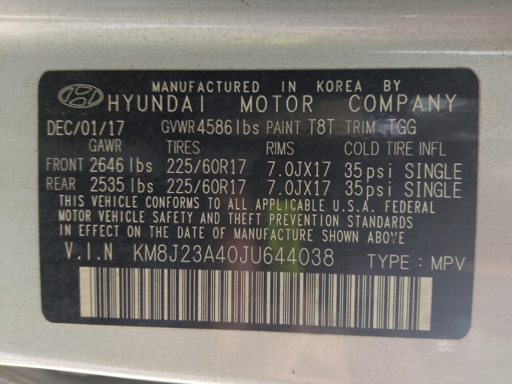 2018 Hyundai Tucson in Lakeland, FL 33815 - 18098100 33