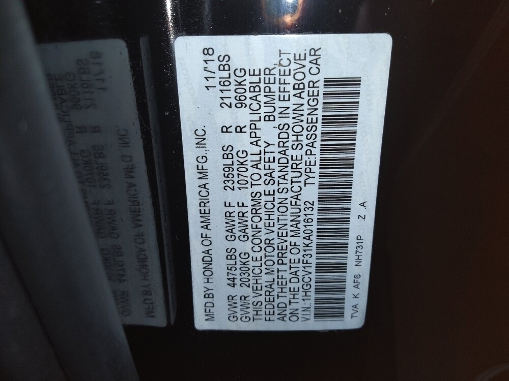 2019 Honda Accord in Fort Worth, TX 76116 - 18098218 33