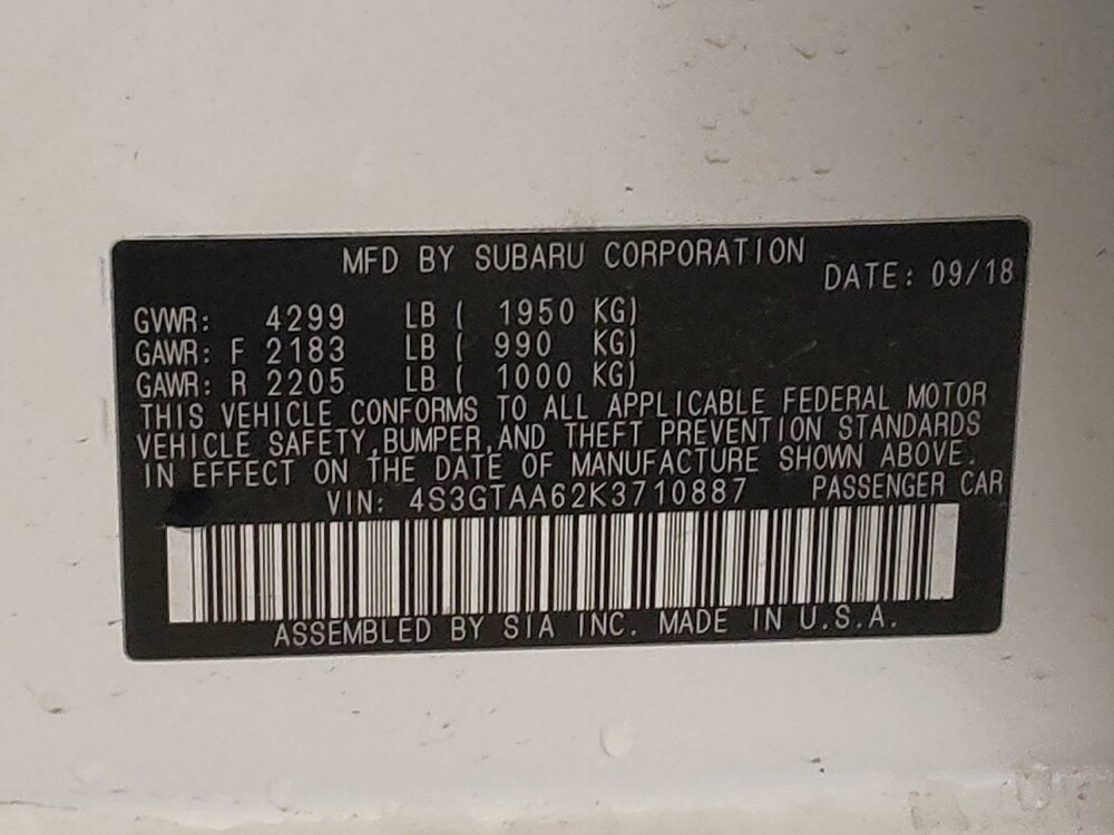 2019 Subaru Impreza in Lubbock, TX 79424 - 18098227 33