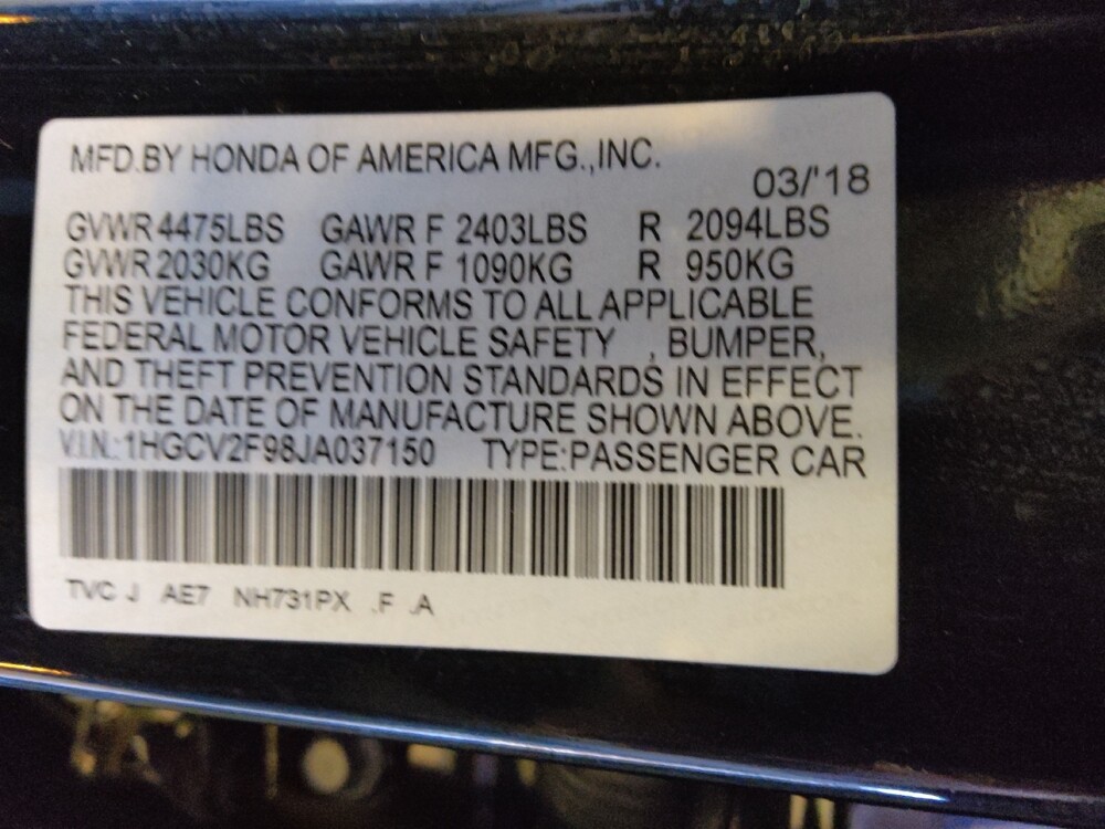 2018 Honda Accord in Glendale, AZ 85301 - 18098236 33