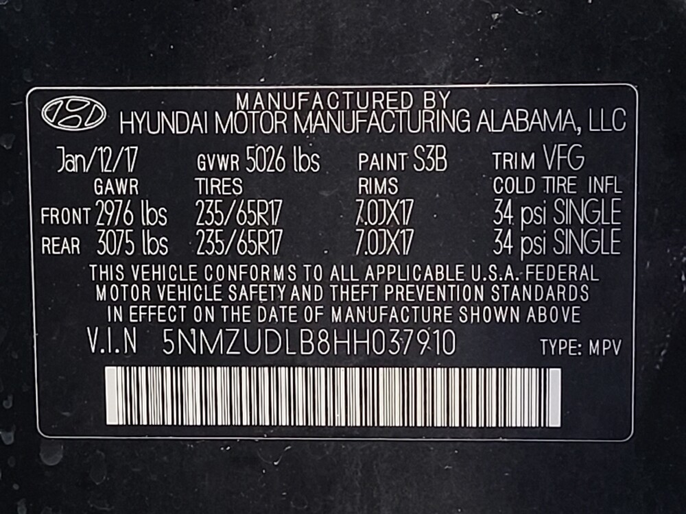 2017 Hyundai Santa Fe in Ocala, FL 34471 - 18098273 33