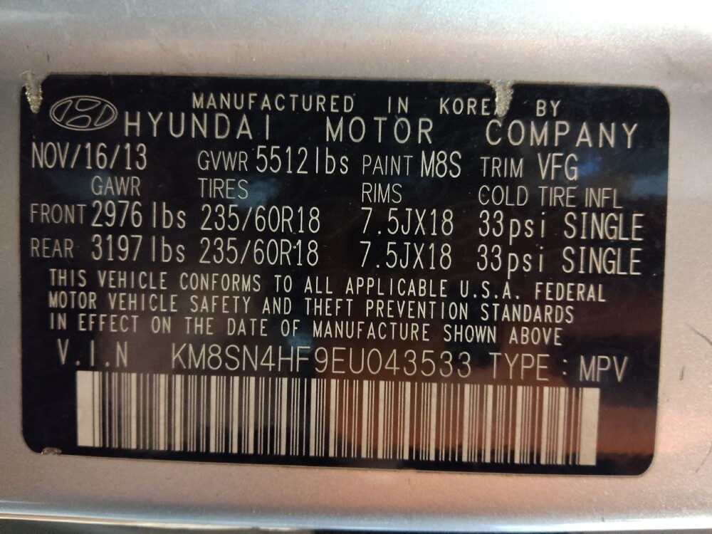 2014 Hyundai Santa Fe in Salem, VA 24153 - 18098278 33