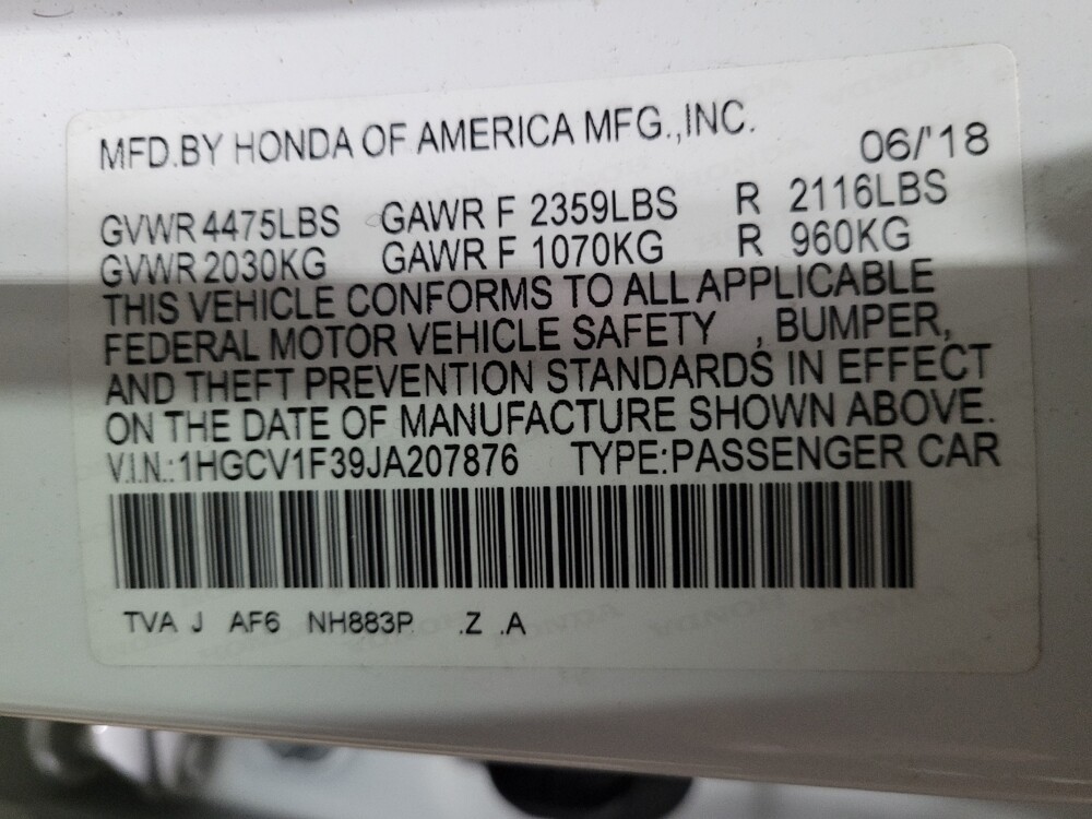 2018 Honda Accord in Chesapeake, VA 23320 - 18098310 33