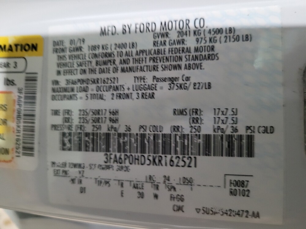 2019 Ford Fusion in Newport News, VA 23601 - 18098322 33